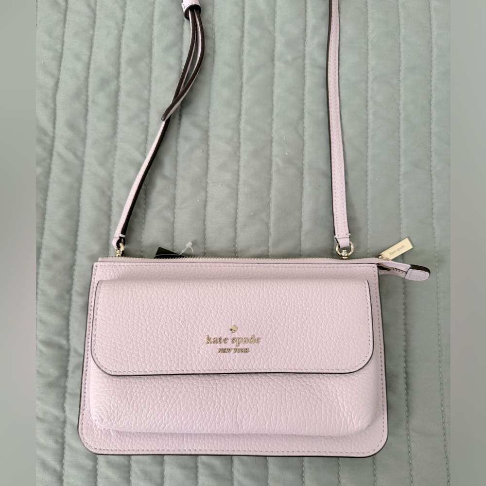 Kate Spade Leila Small Crossbody Bag Leather Lavender